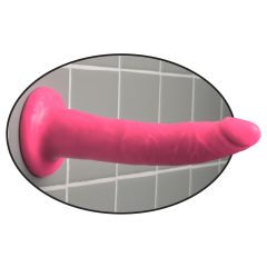 Dillio 7 - suction cup, lifelike dildo (18cm) - pink