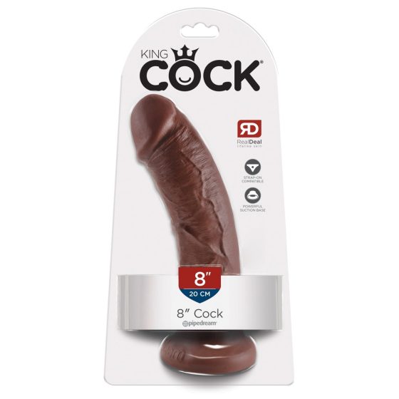 King Cock 8 inch Dildo - Brown