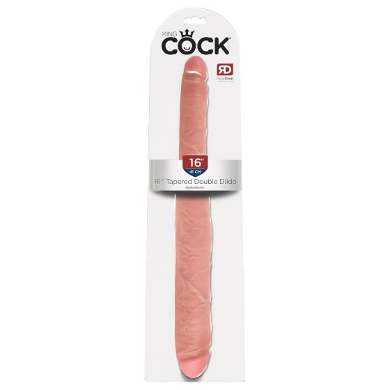 King Cock 16 Tapered - Lifelike Double Dildo (41cm) - Natural