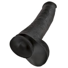   King Cock 15 - Suction Cup Dildo with Balls (15 Inch) - Black