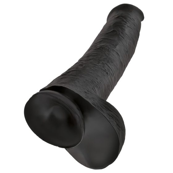 King Cock 15 - Suction Cup Dildo with Balls (15 Inch) - Black