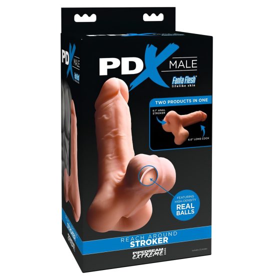 PDX Reach Around - 2in1 Fleshlight and Penis Sleeve (Natural)