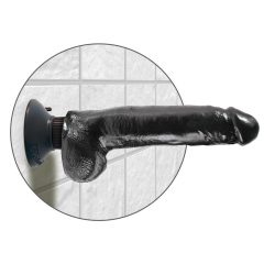 King Cock 9 - Flexible, Suction Cup Vibrator (26cm) - Black