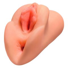 PDX Double Stroker - 2-in-1 Realistic Masturbator (Natural)