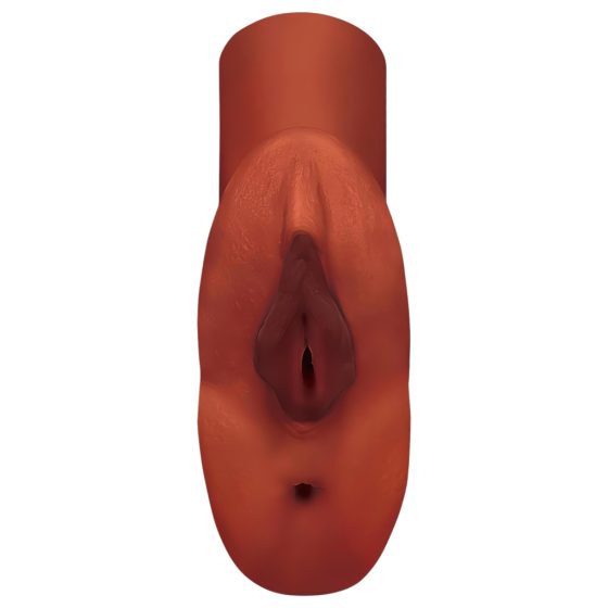 PDX Double Stroker - 2in1 Realistic Masturbator (Brown)