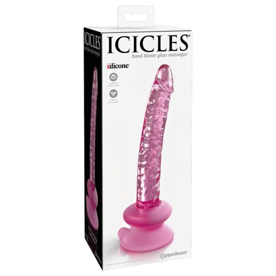 Icicles No. 86 - Penis Glass Dildo (Pink)