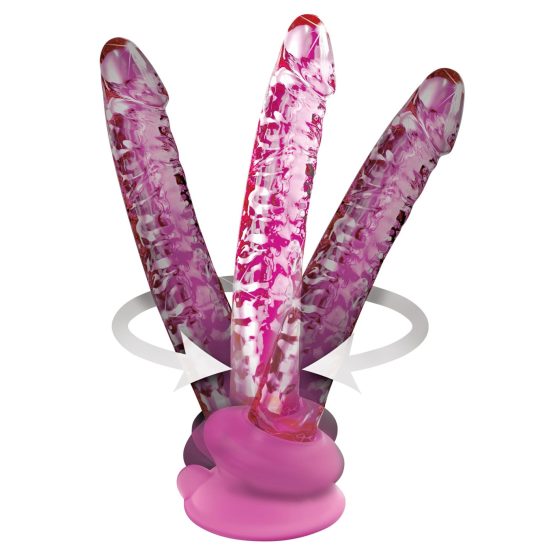 Icicles No. 86 - Pink Glass Penis Dildo