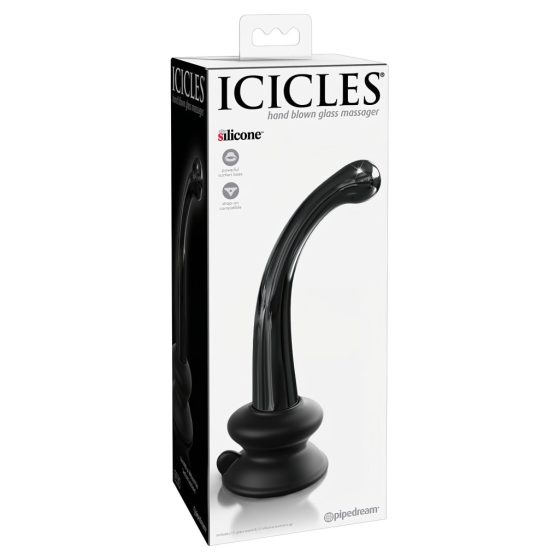 / Icicles No. 87 - Black Glass G&P-Spot Dildo