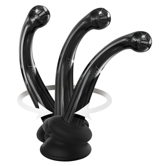 / Icicles No. 87 - Black Glass G&P-Spot Dildo