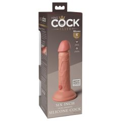   King Cock Elite 6 - Suction Cup Realistic Dildo (6 inches) - Natural