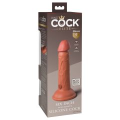   King Cock Elite 6 - Suction Cup Realistic Dildo (6 inches) - Dark