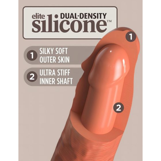 King Cock Elite 6 - Suction Cup Realistic Dildo (6 inches) - Dark