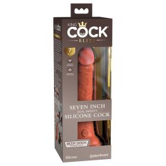   King Cock Elite 7 - Suction Cup Realistic Dildo (7 inch) - Dark Natural