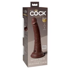   King Cock Elite 7 - Suction Cup Realistic Dildo (7 inches) - Brown