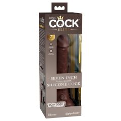   King Cock Elite 7 - Suction Cup Realistic Dildo (7 inches) - Brown