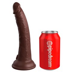   King Cock Elite 7 - Suction Cup Realistic Dildo (7 inches) - Brown