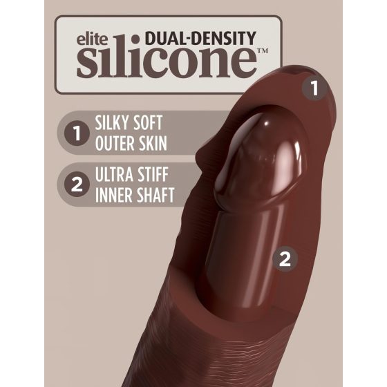 King Cock Elite 7 - Suction Cup Realistic Dildo (7 inches) - Brown