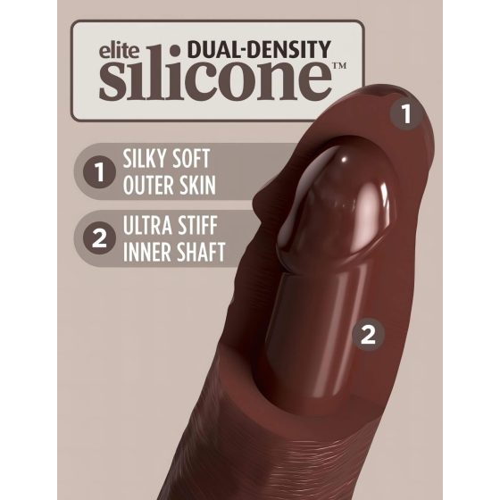 King Cock Elite 7 - Suction Cup Realistic Dildo (7 inches) - Brown