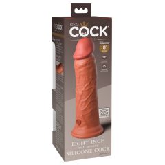   King Cock Elite 8 - Suction Cup Realistic Dildo (20cm) - Dark Natural