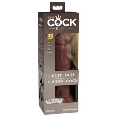   King Cock Elite 8 - Realistic Suction Cup Dildo (8 inches) - Brown