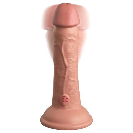 King Cock Elite 6 - Realistic Vibrator with Suction Cup (15cm) - Natural