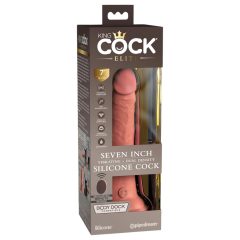   King Cock Elite 7 - Suction Cup Radio-Controlled Vibrator 7 inch - Natural