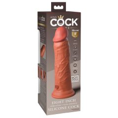   King Cock Elite 8 - Realistic Vibrator with Suction Cup 8 (Dark Natural)"