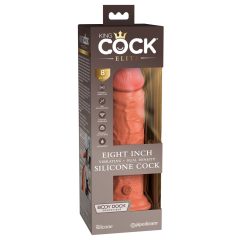   King Cock Elite 8 - Realistic Vibrator with Suction Cup 8 (Dark Natural)"