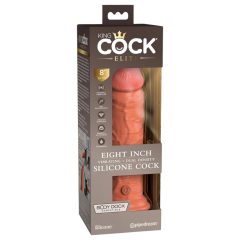   King Cock Elite 8 - Realistic Vibrator with Suction Cup 8 (Dark Natural)"