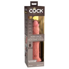   King Cock Elite 9 - Radio controlled, lifelike vibrator (23cm) - natural