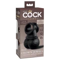 King Cock Crown Jewels - Vibrating Penis Ring (Black)