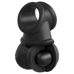   King Cock Elite Crown Jewels - Swinging Balls, Penis Sleeve (Black)