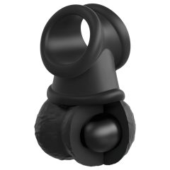   **King Cock Elite Crown Jewels - Swinging Balls, Penis Attachment (Black)**