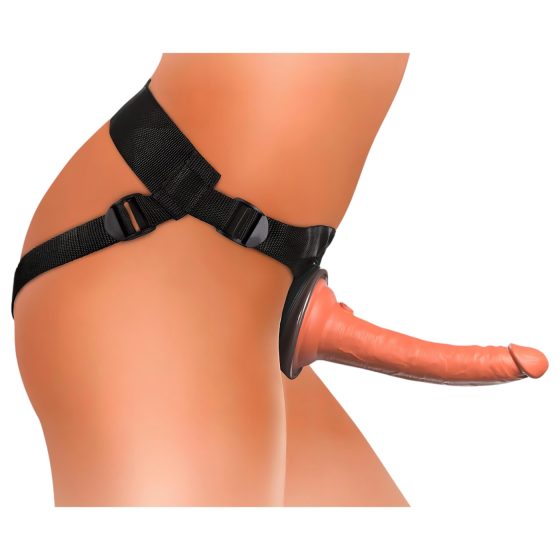 King Cock Elite Comfy - Strap-on Dildo with Harness (Dark Natural)