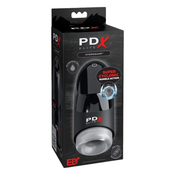 PDX Hydrogasm - Rechargeable Rotating Masturbator (Black)