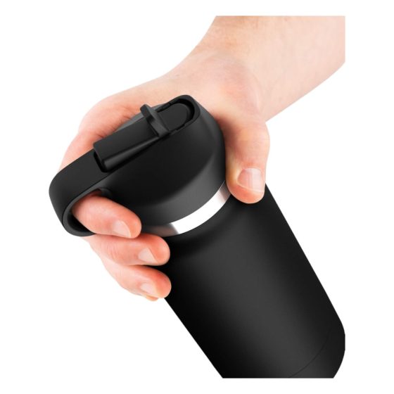 Wood Flask Thrill Seeker - Masturbator in Bottle (Black)