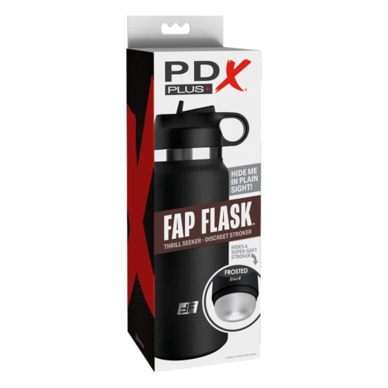 Wood Flask Thrill Seeker - Masturbator in Bottle (Black)