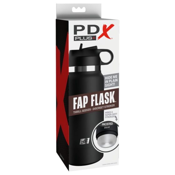 Wood Flask Thrill Seeker - Masturbator in Bottle (Black)