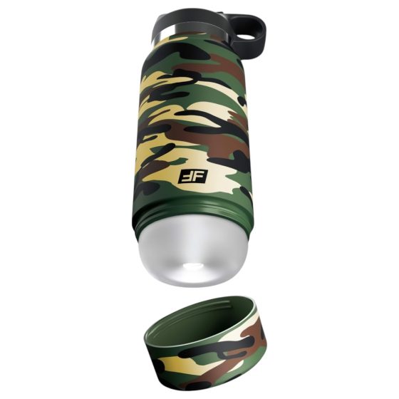 Happy Campter Masturbator Flask - Green and Black