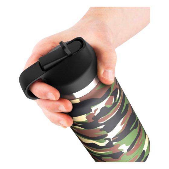 Happy Campter Masturbator Flask - Green and Black