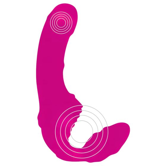 Strepless Strap-On - wearable vibrator (pink)