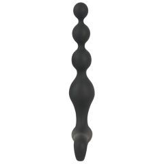   Black Velvet - Rechargeable, Waterproof Beaded Anal Vibrator (Black)