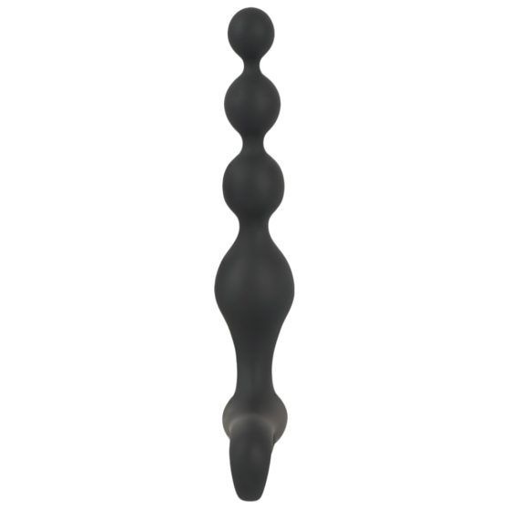 Black Velvet - Rechargeable, Waterproof Beaded Anal Vibrator (Black)