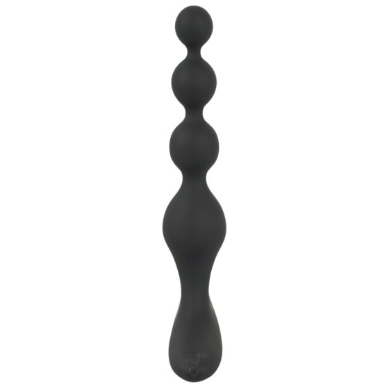 Black Velvet - Rechargeable, Waterproof Beaded Anal Vibrator (Black)