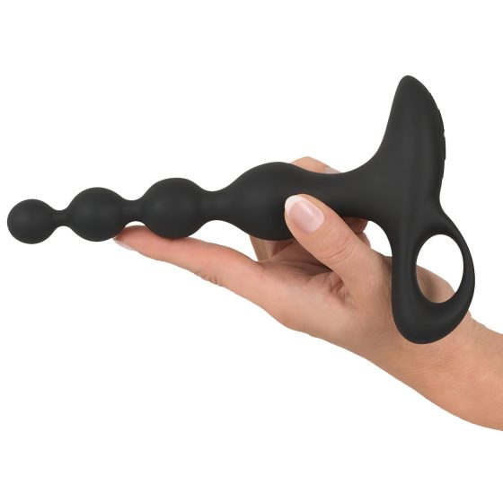 Black Velvet - Beaded Anal Vibrator (Black)