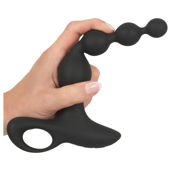 Black Velvet - Beaded Anal Vibrator (Black)