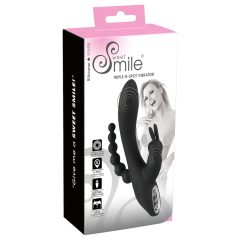   SMILE Triple - Rechargeable, Waterproof 3-Point Vibrator (Black)