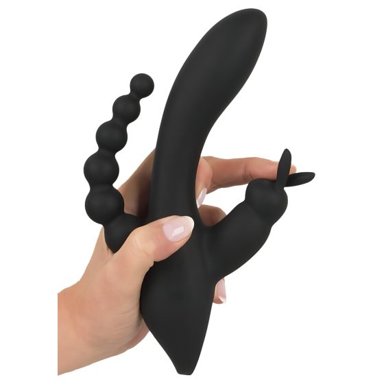 SMILE Triple - Rechargeable, Waterproof 3-Point Vibrator (Black)