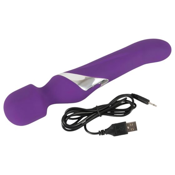 Javida Wand & Pearl - 2-in-1 Massage Vibrator (Purple)