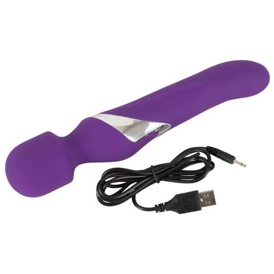 Javida Wand & Pearl - 2-in-1 Massage Vibrator (Purple)